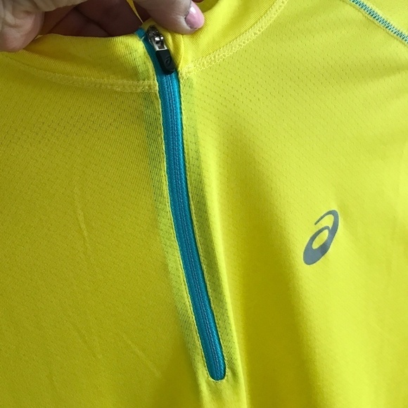 Asics Speed Women’s Longsleeve tee Running Biking Training Yellow Sz L - Picture 4 of 11